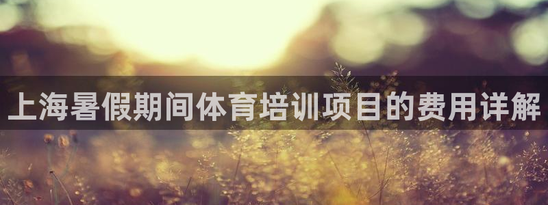 极悦娱乐游戏安全吗：上海暑假期间体育培训项目的费用详