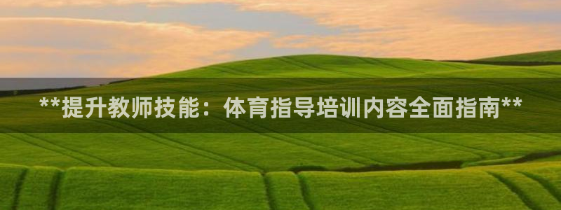 极悦平台官方网站首页登录：**提升教师技能：体育指导